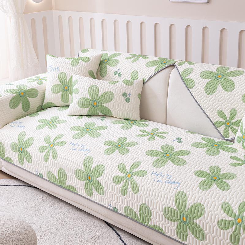 Sofa Cushion Summer Ice Silk Mat Non-Slip Mat Cool Summer Sofa Cover Cover Cloth
