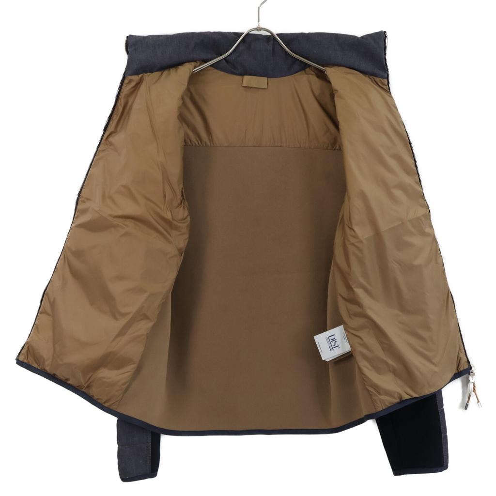 MONCLER [New/24 Year Made] K10919B00003 Padded Snake-Quilted Denim Cardigan Denim x knit down jacket Jacket M IndigoUsed