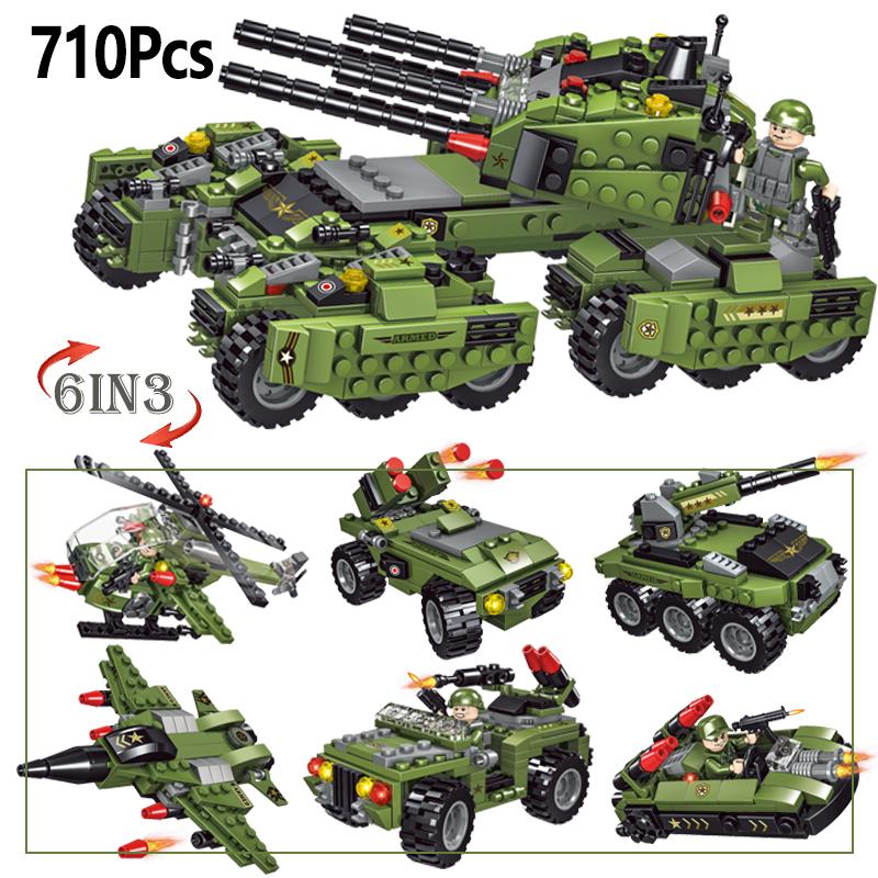 Domibro Kariniai statybiniai blokai WW2 tankų armijos plytos žaislai berniukams gimtadienio dovana