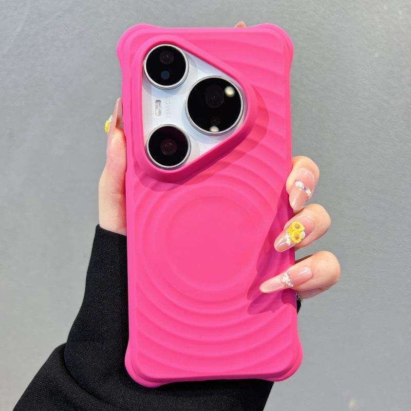 Applicable to Huawei Pura11Pro mobile phone case Mate11 ripple liquid silicone magnetic suction P11 all-inclusive 11 anti-drop cover