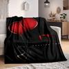 1pc It "Clown" Flannel Throw Blanket - HD Printed Lightweight Soft Warm All-Season Blanket for Sofa, Bed, Travel, Camping 012