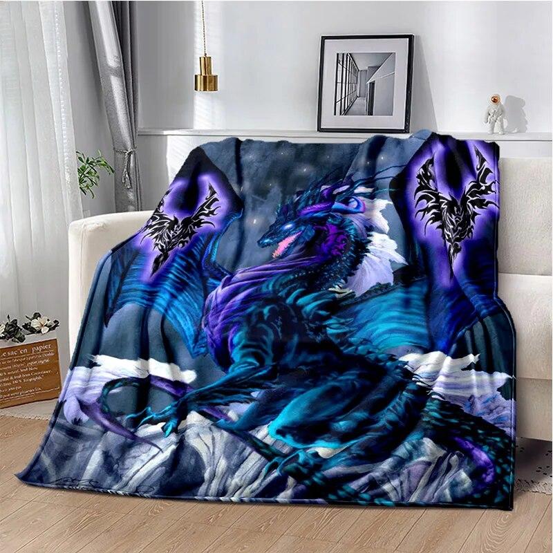3D Printing Dragon Pattern Blanket Sheet Sofa Cover Office Hiking Watch TV Warm Blanket Picnic Blanket Bedroom Blanket