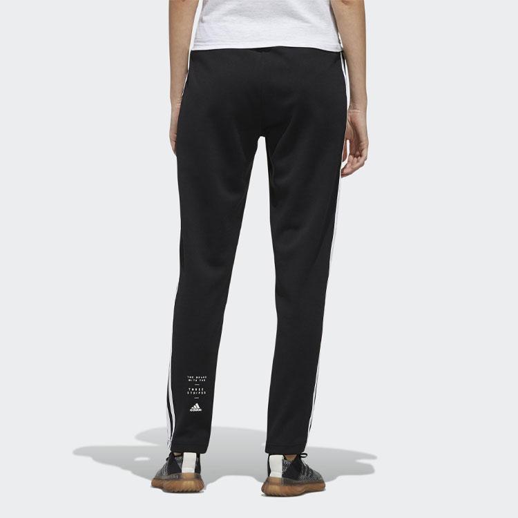 adidas Three Stripes Straight Leg Casual Sports Pants Women Pants Black ED1419
