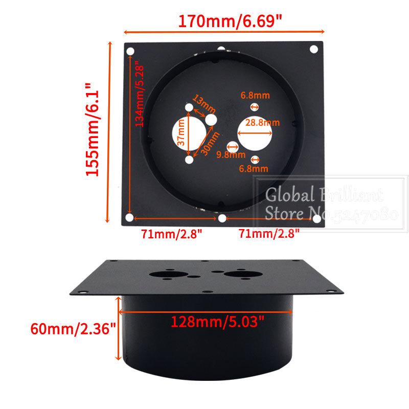 30/40/60 mm Schwarz Silber Standheizung Montagehalterung Bodenmontageplatte Revolverhalterung Luft Standheizung Autozubehör