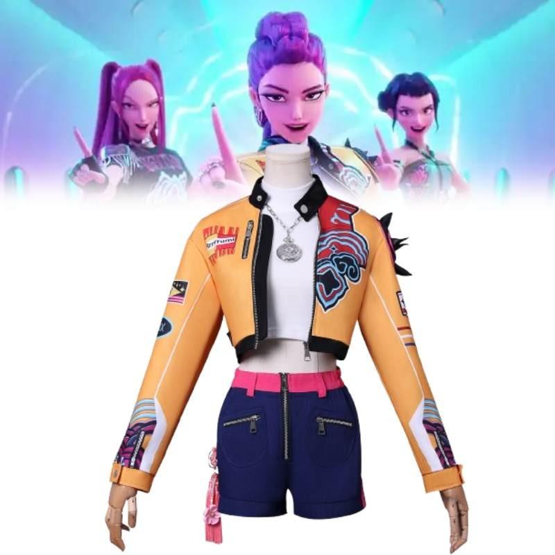 Kpop Demon Hunters Rumi Cosplay Costume With Polyester Fabric For Anime And Game Role Play
