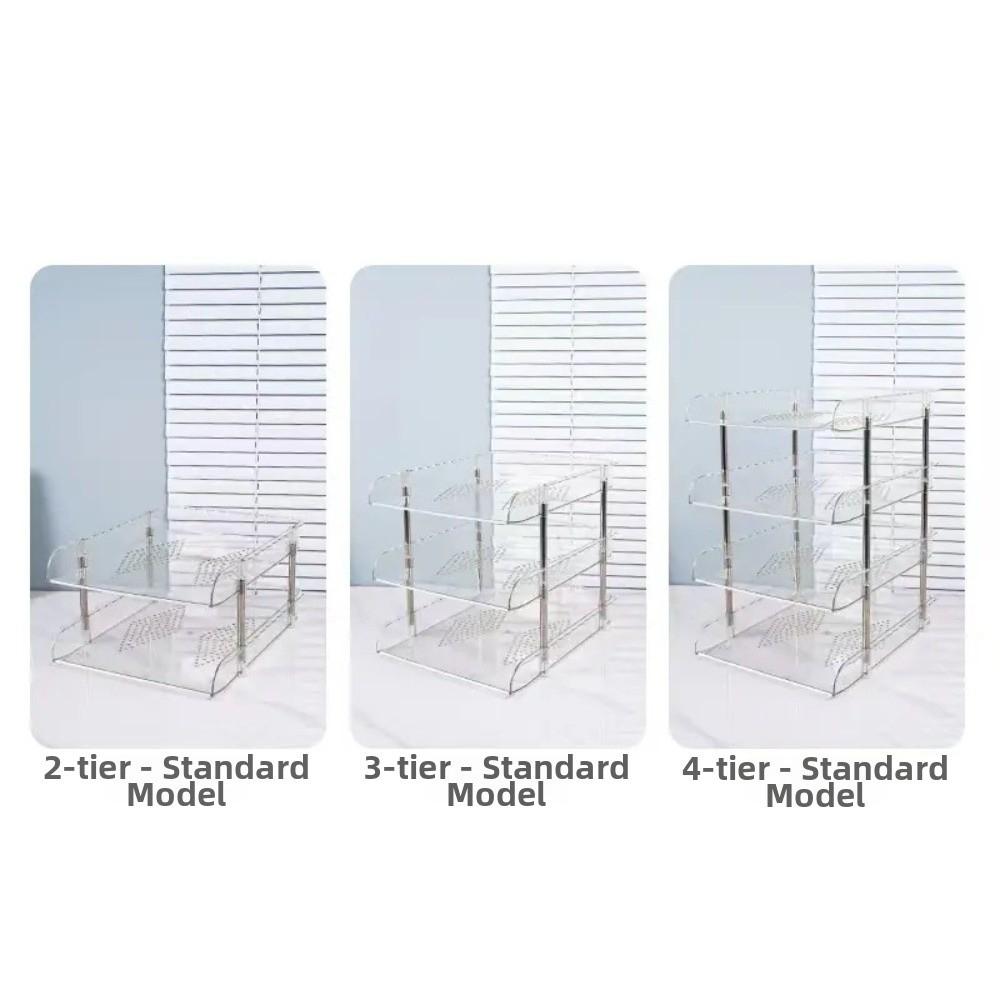 Large Capacity Desktop File Organizer Transparent Paper Holder Modular Storage Rack  Home