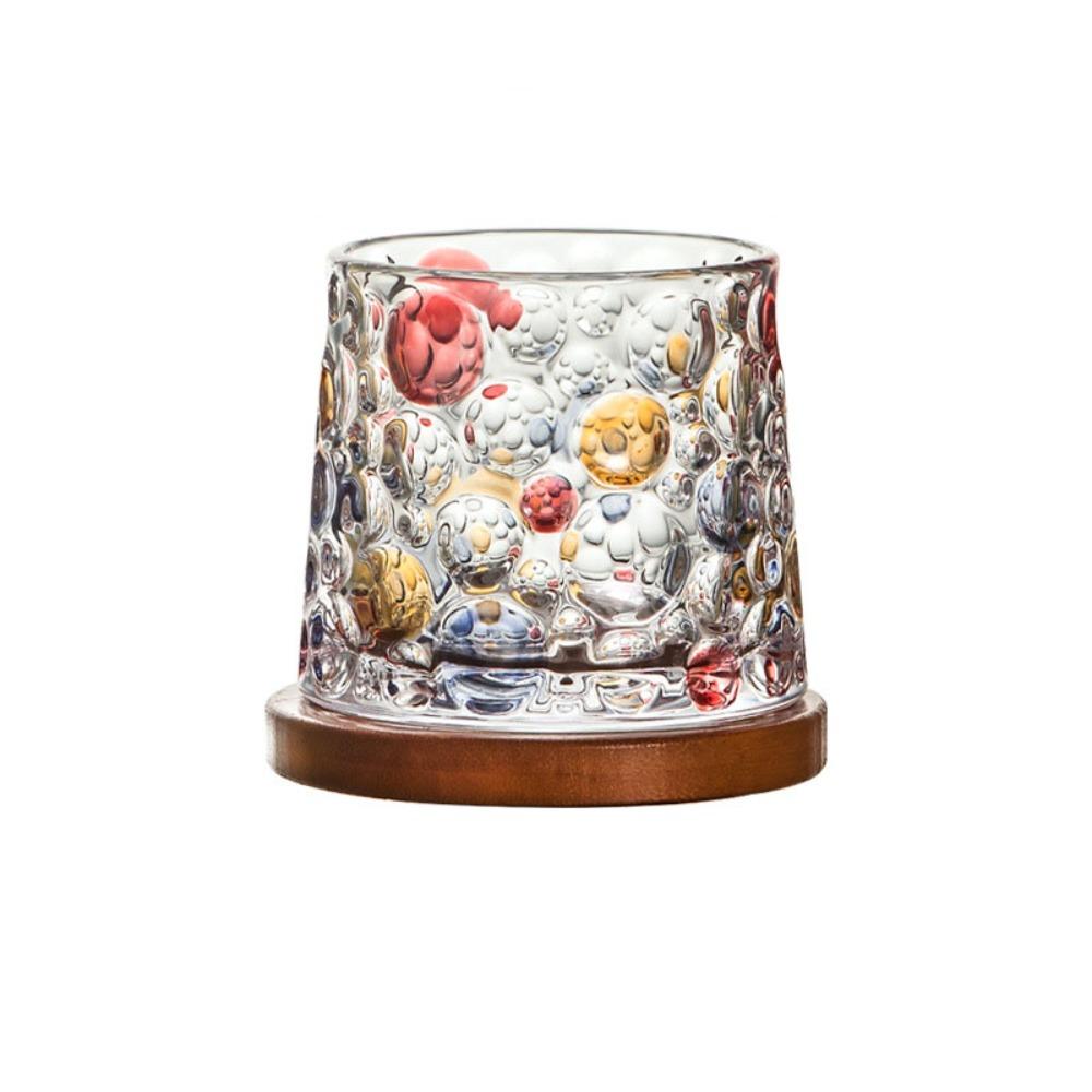 Bar Accessory With Base Spinning Whiskey Glass Clear Thickened Brandy Glass Rotating Wine Cup Beer