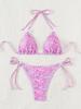 Sexy Zweiteiliger Bikini-Badeanzug mit Dreiecks-Cup-Print, Elegant und Bequem für den Sommerurlaub