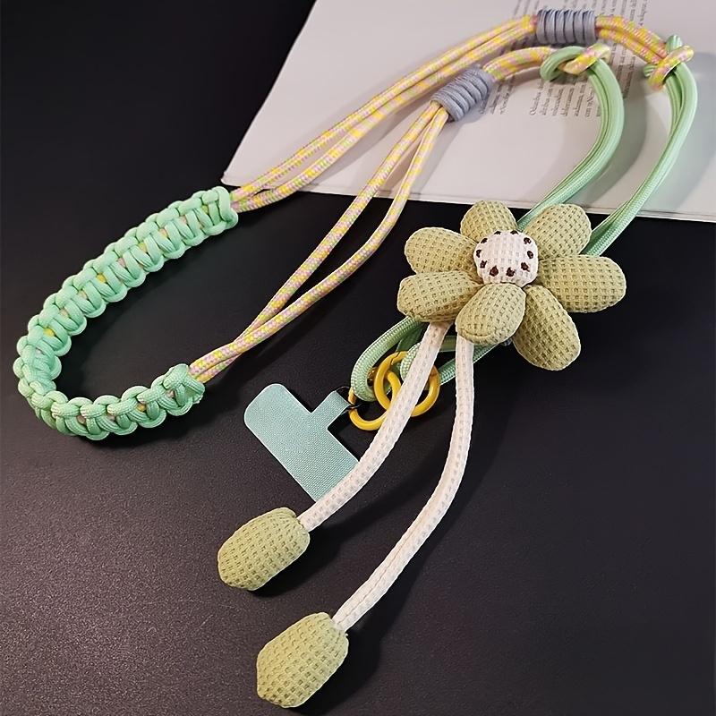 Women's Phone Lanyard, Crossbody, Neck and Wrist Strap, Multi-Functional Woven Rope, Fresh Style for Outdoor Travel and Hiking