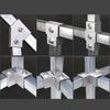 20x20mm Čtvercová trubka Třícestný 25x25mm 30x30mm Hliníková slitina Koleno Spojka Příslušenství Pevný spoj trubky