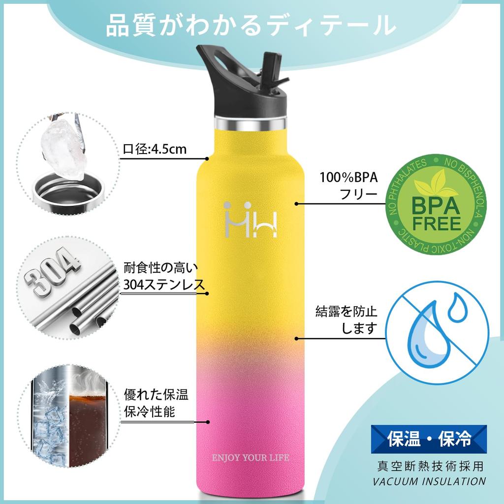 CHENGWEI 1 Liter Stainless Steel Water Bottle with Vacuum Keeps Drinks Cold or Compatible with Carbonated Sports Easy To Direct Suitable for High