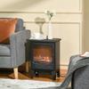 LED Electric Fireplace Freestanding Fireplace with Flame Effect 900/1800W Black