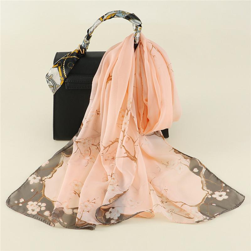 Spain Fashion Sexy Leopard Floral Patchwork Chiffon Silk Scarf Shawl Lady High Quality Wrap Beach Cover-Ups Hijab Snood 150*50Cm