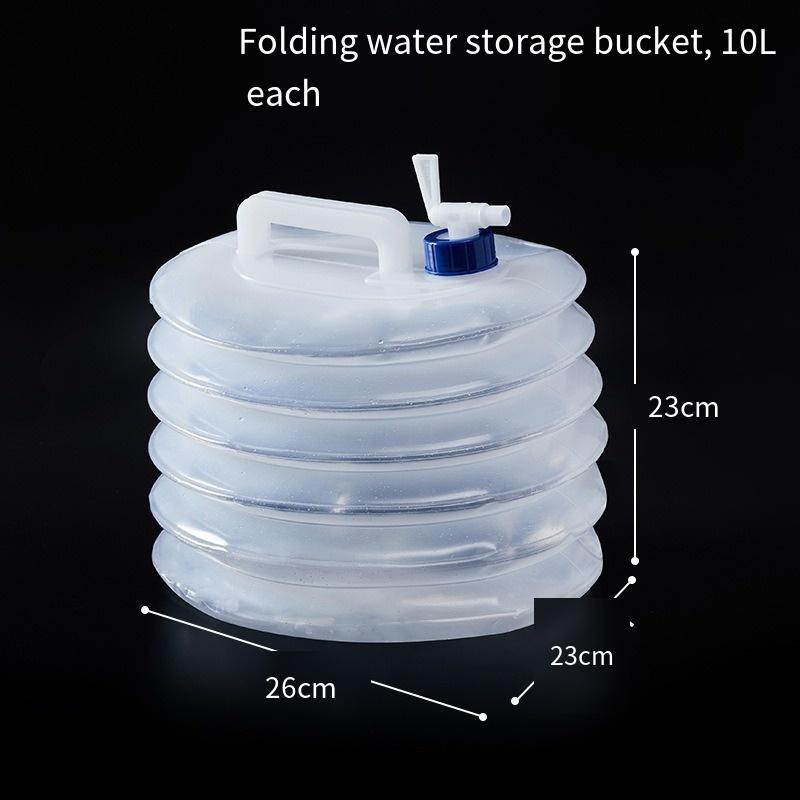 1PC Outdoor Portable Folding Bucket Drinking Water Bucket Self-driving Travel Home Storage Bucket Car Faucet Camping