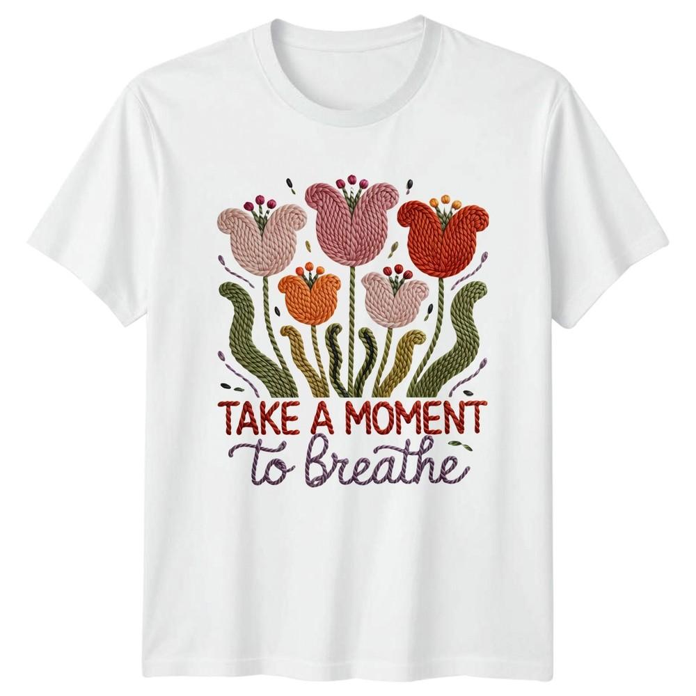 Take A MoUnisext To Breathe TShirt Knitting Birthday Gift For Him And Her S
