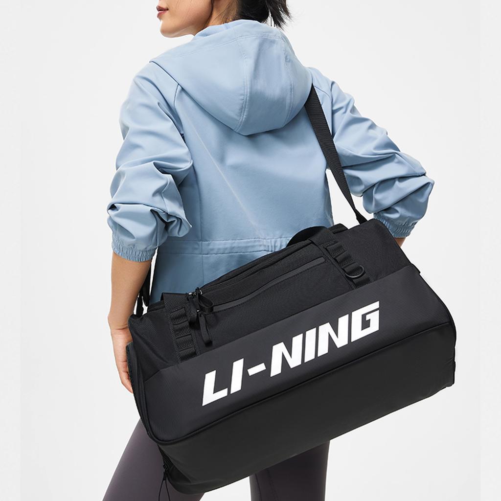 Li Ning Polyester Sports Handbag Regular Unisex Black ABLT003-1