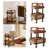 2 Tier Mobile Cart for Storage And Organization with Wheels Living Room