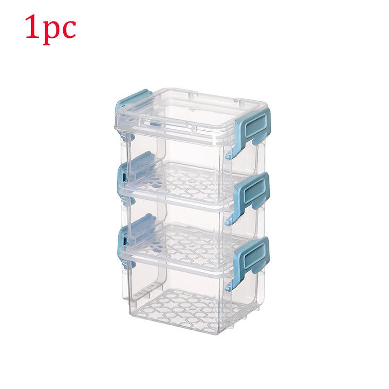 1pc Transparent Plastic Storage Box Photocards Small Card Storage Box Desk Organizer Box Classification Box Stationery Organizer