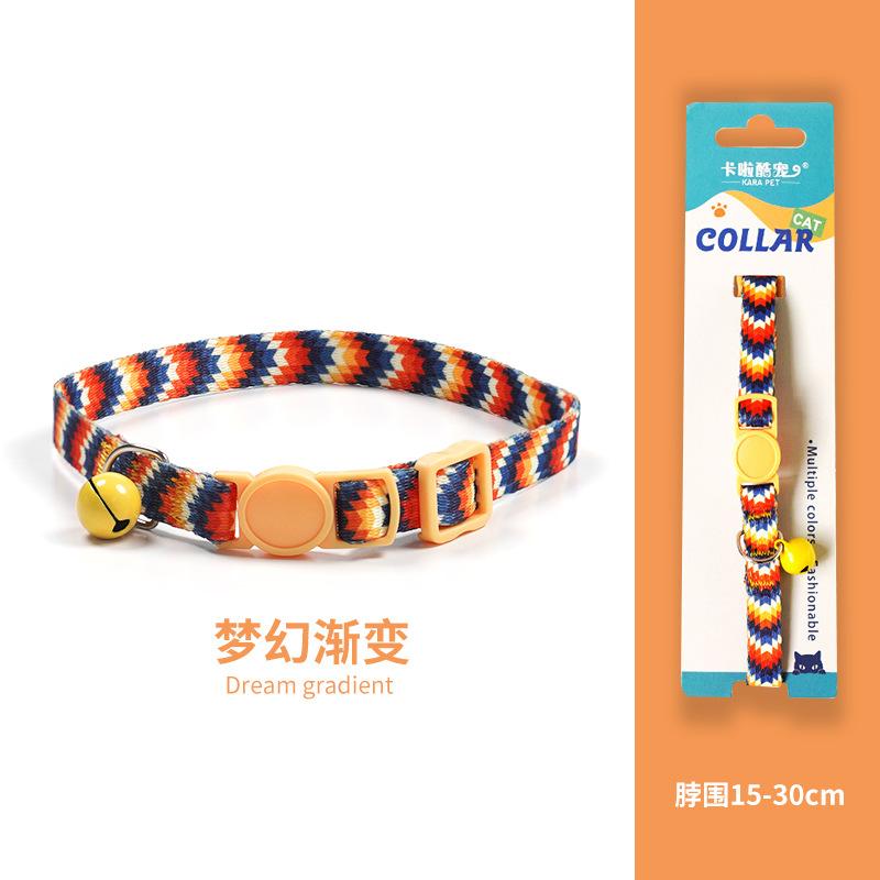 

Pet Cat Collar Adjustable Safety Buckle Necklace Kitten Anti-loss Bell Neck Strap Creative Pet Supplies Decoration Ornaments