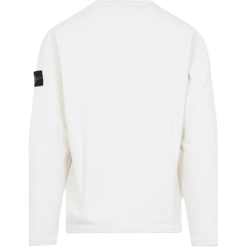 STONE ISLAND Ss26 Solid Color Crew Neck Pullover Long Sleeve Sweatshirt Men Sweatshirt L1S156100011S0297V0093