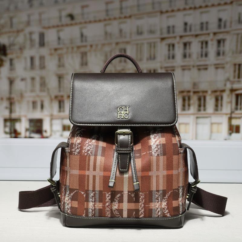 Fashion Contrast Backpack Dating Versatile College Style Backpack Student School Bag Women's Bag