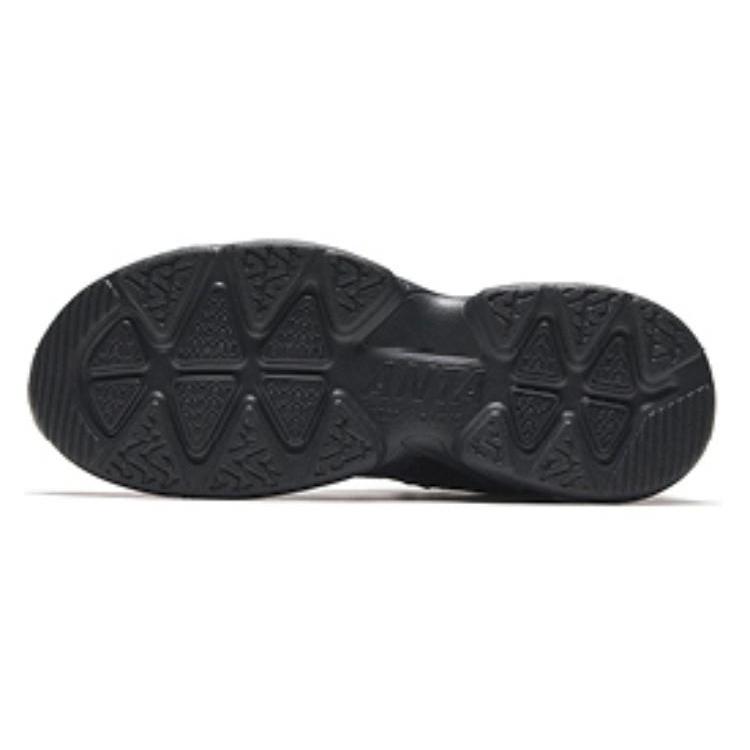 Anta Little Walker Abrasion Resistant Low Top Chunky Sneakers Men's Black 112338813-6