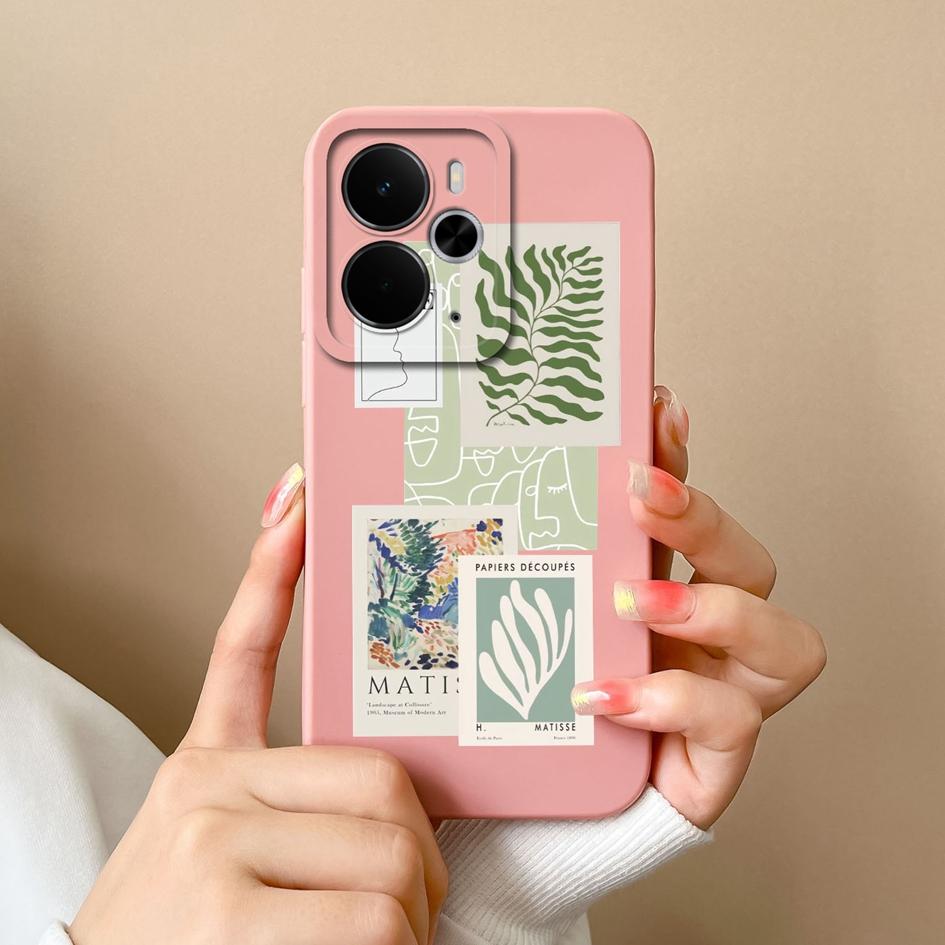 Case For Oppo A5 Pro Realme Narzo 10 30 60 C75x 14X 14 14T P3 For Beautiful Leopard Print Patterns Liquid Silicone Anti Fall Durable Covers Oppo Shell