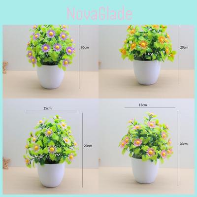 Artificial Chrysanthemum Desk Decor With Handcrafted Plastic Flowers For Home Office And Living Room