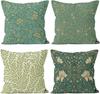 Pcs Cottage Retro Greenery Throw Pillow Covers with Symmetric Floral Vine Pattern Cushion Cases for Study Lounge Hotel Room