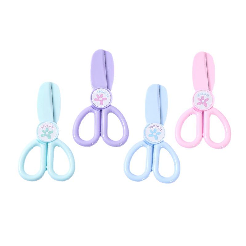 Child-Safe Round-Head Scissors: Colorful, Hand-Friendly, Plastic Safety Scissors for Kindergarten Paper Cutting Tasks