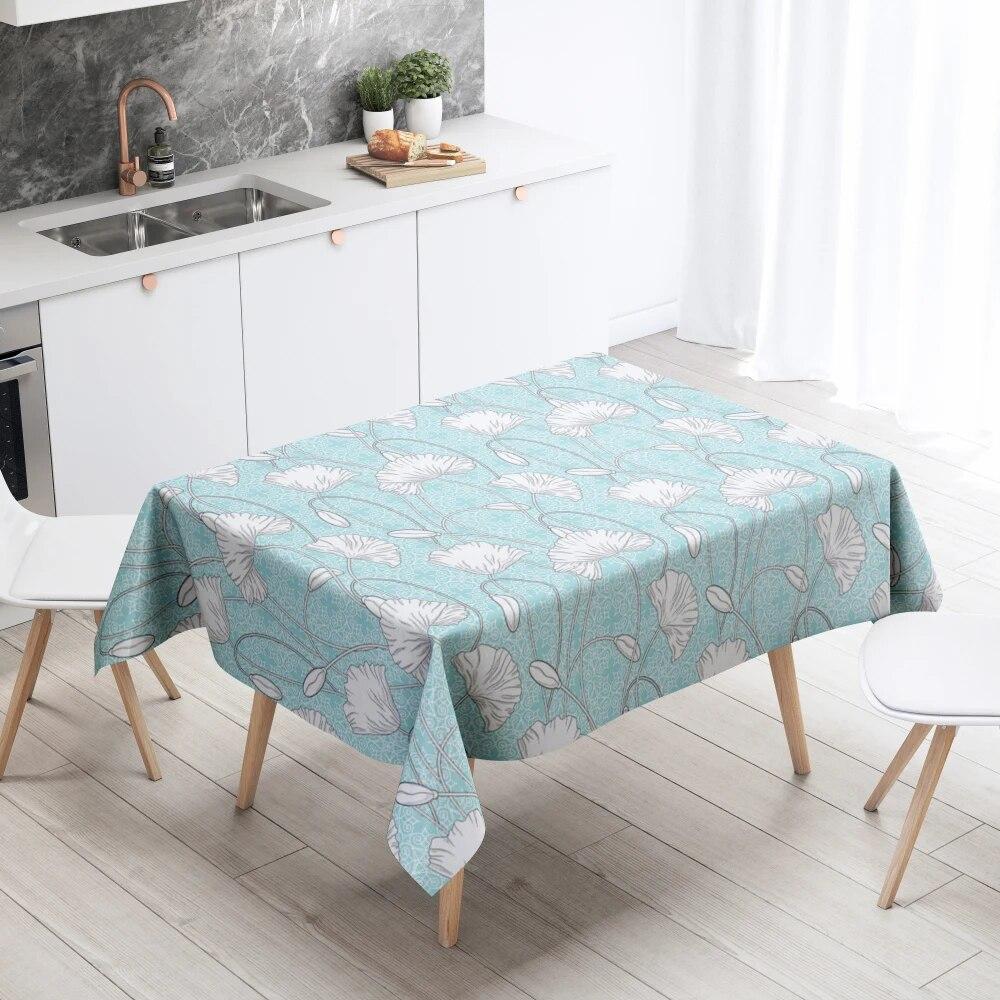 Cartoon Maple Leaf Floral Tablecloth Home Decor Anti-Stain Waterproof Table Decoration Rectangular Kitchen Fireplace Countertop