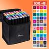 Double-headed Marker Pen Set for Beginners Animation Professional Drawing Watercolor Pens 48-color Oil-based Markers