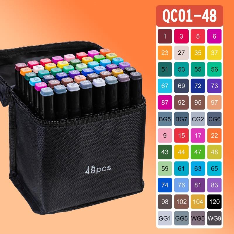 Double-headed Marker Pen Set for Beginners Animation Professional Drawing Watercolor Pens 48-color Oil-based Markers