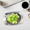 Retro Tinplate Dinner Plate Stainless Steel Serving Tray Round Seasoning Plates Platter Kitchen Gadget for Fruits Desserts Fried Chicken