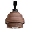 Ampoule AVAROS Single-Light Ceiling Light, Stylish, for Duct Rails and Lighting Rails, Natural Wood, Indirect Lighting, Walnut, Bulb Sold Separately