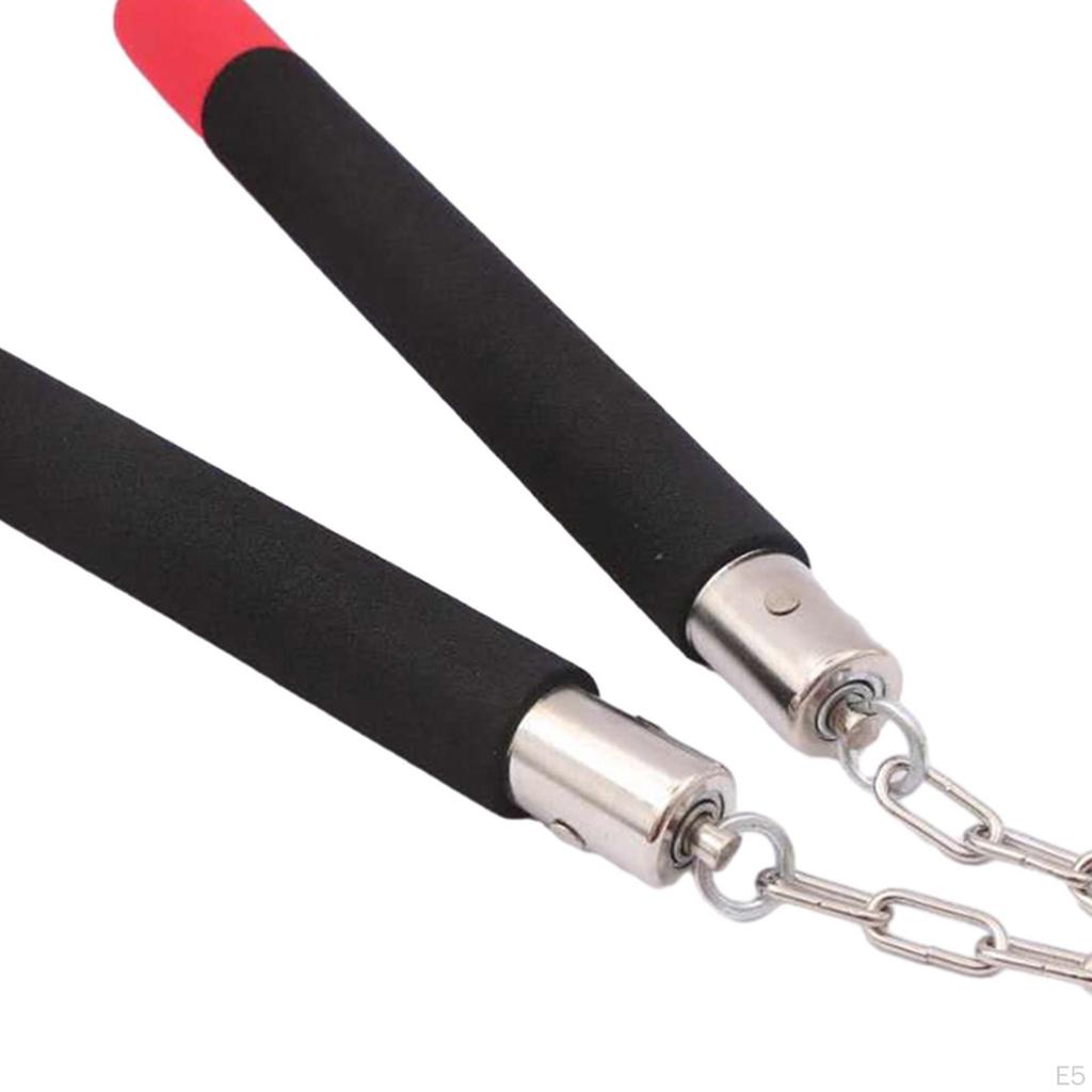 Schuim Nunchucks IJzeren Ketting Training voor Kinderen Kung Fu Oefenen Lagering Rood