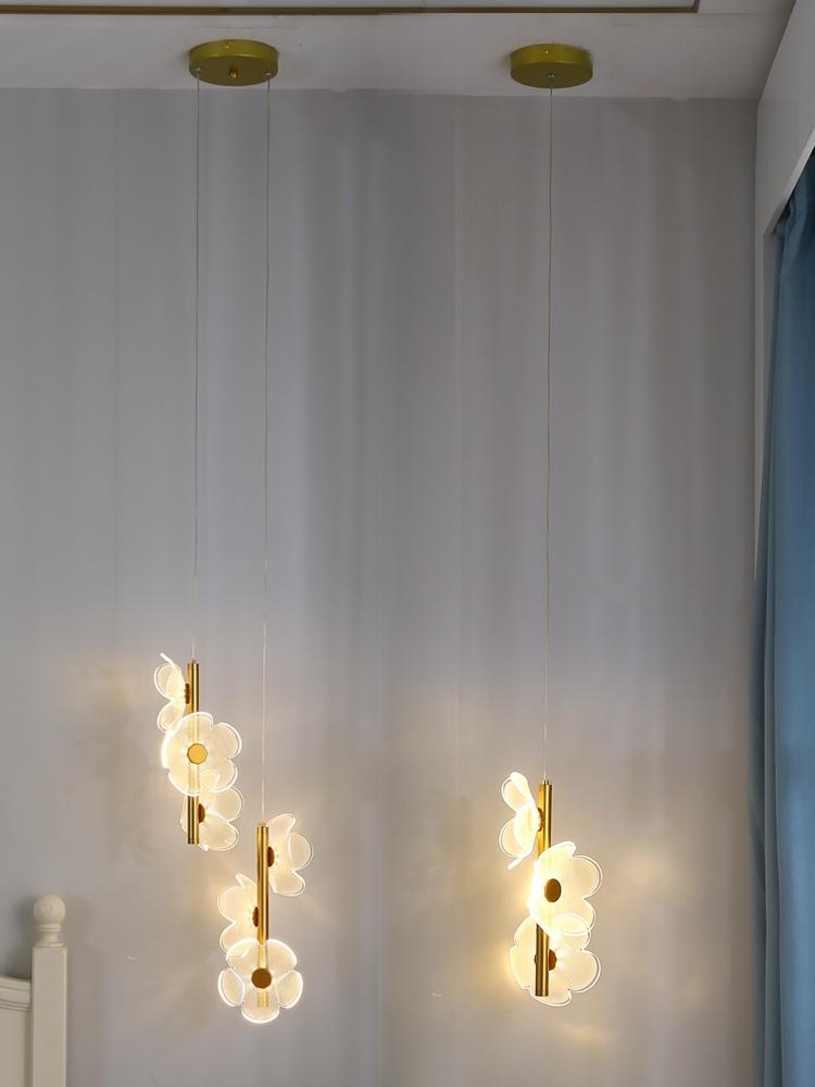 

Светодиодная люстра Nordic, роскошный подвесной светильник в виде цветка, потолочный светильник для спальни, детской комнаты, кабинета, декоративное освещение Warm White