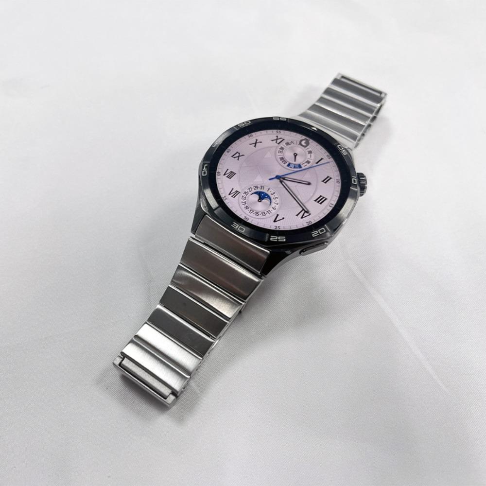 One Bead Quick Release Stainless Steel Watch Band Curved No Gap Wrist Strap Special Fit for Huawei Watch GT5 46mm Business Replacement Accessories