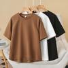 2026 Summer Plus Size Korean Style Slimming Loose Split Short Sleeve T-Shirt for Women