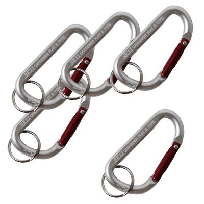 SK11 Aluminum Carabiner B Silver 5 X 50mm of SAC-550B (Set 5)