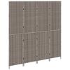 Room Divider Gray 195 X 180 Cm Poly Rattan