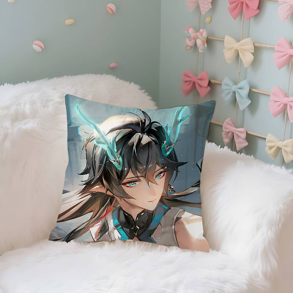 Dan Heng Imbibitor Lunae Case Plush Fabric Soft Pillowcase Double Sided Print Cushion Cover Household Gifts