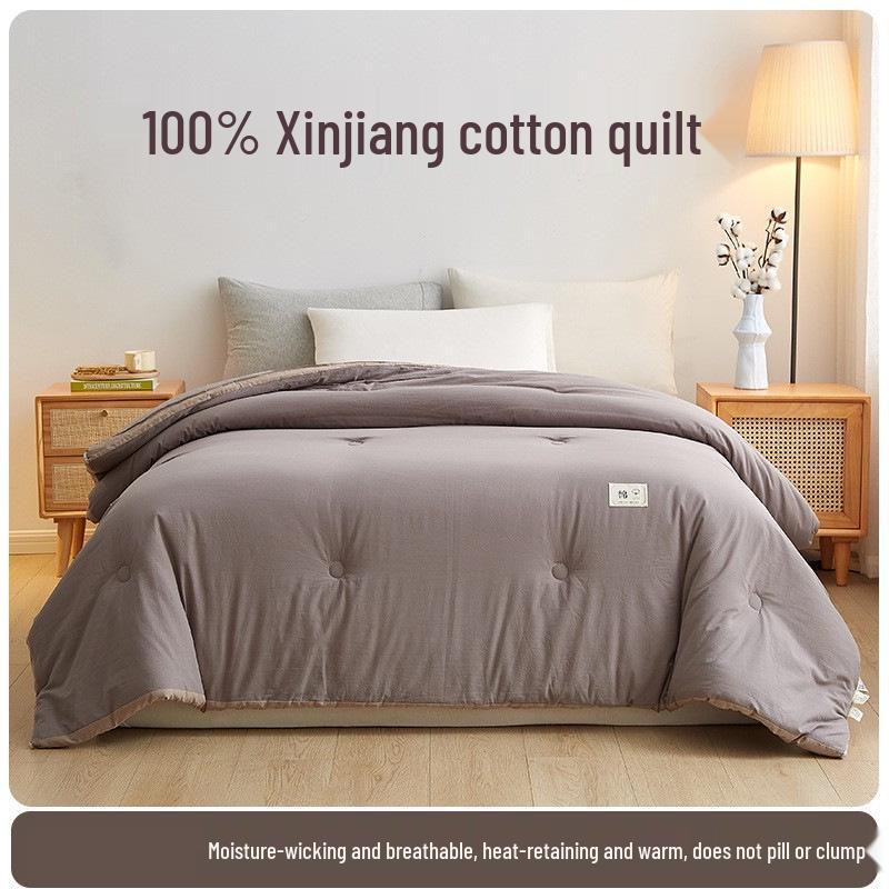Xinjiang Cotton Thick Winter Quilt, Warm Floss for All Seasons - Single & Double Sizes
