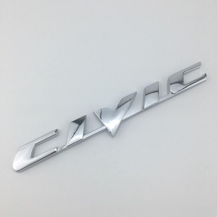 

Metal Car Sticker Emblem Badge Decals Decoration For Honda CIVIC Logo Emblem Sticker Fender Trunk Badge Exterior Auto Accessorie