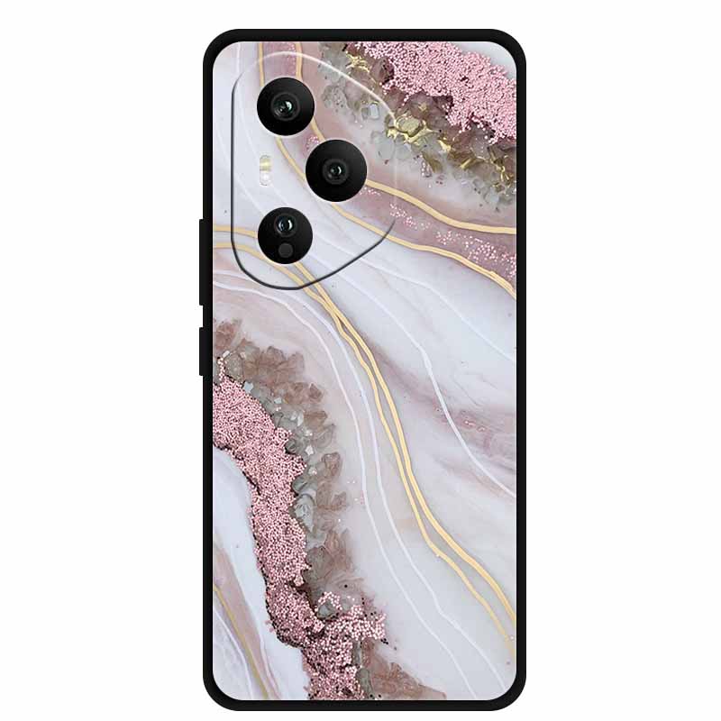 For Honor 400 Pro 5G Case Honor 400 5G Marble Painted Silicone Back Cover Cases for Honor 400 Pro/ 400 TPU Black Case 400 Pro 5G