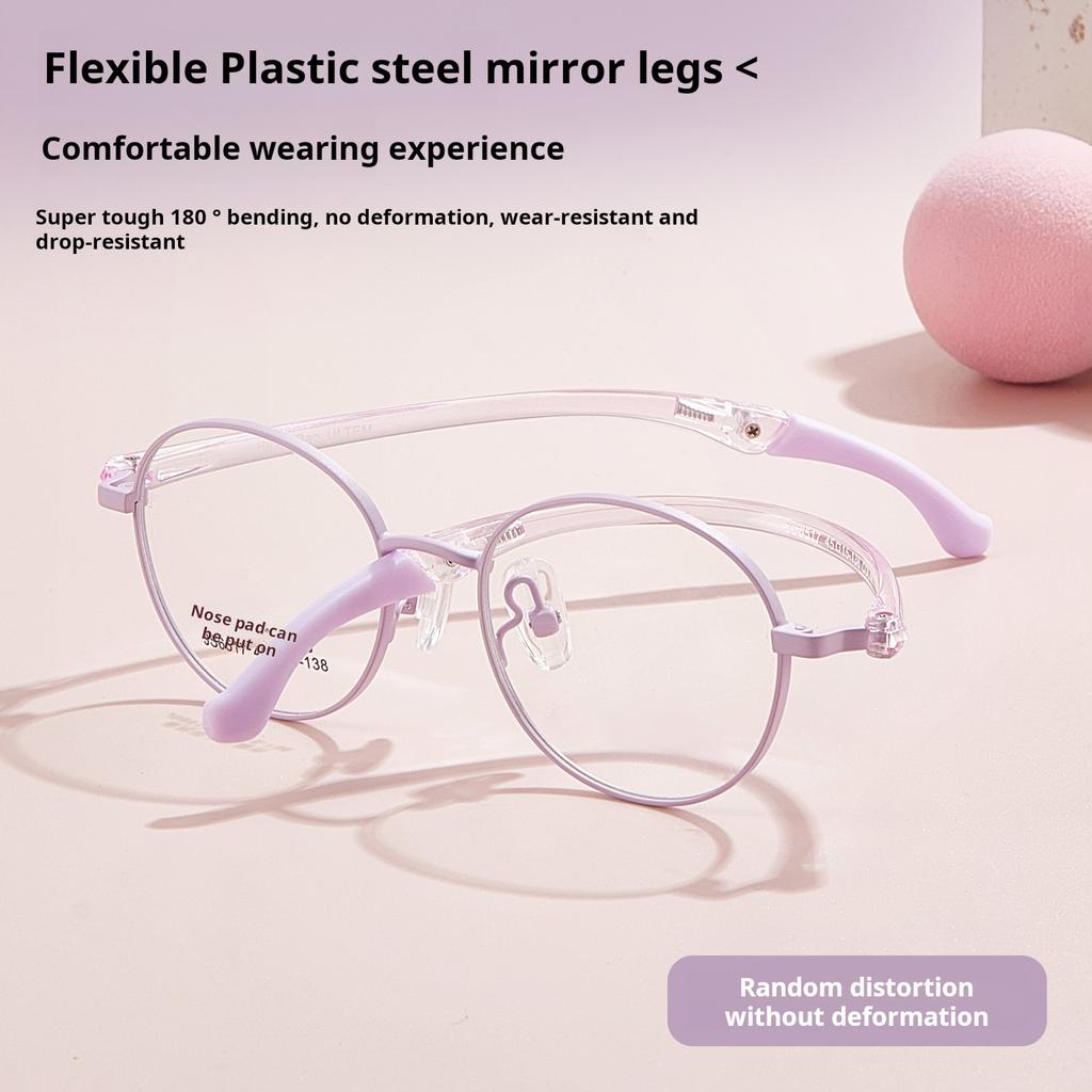 New Kids Anti-slip Ear Hook Sports Glasses Frame Silicone Nose Pads Boys Girls Comfortable Optical Prescription Glasses JS6517