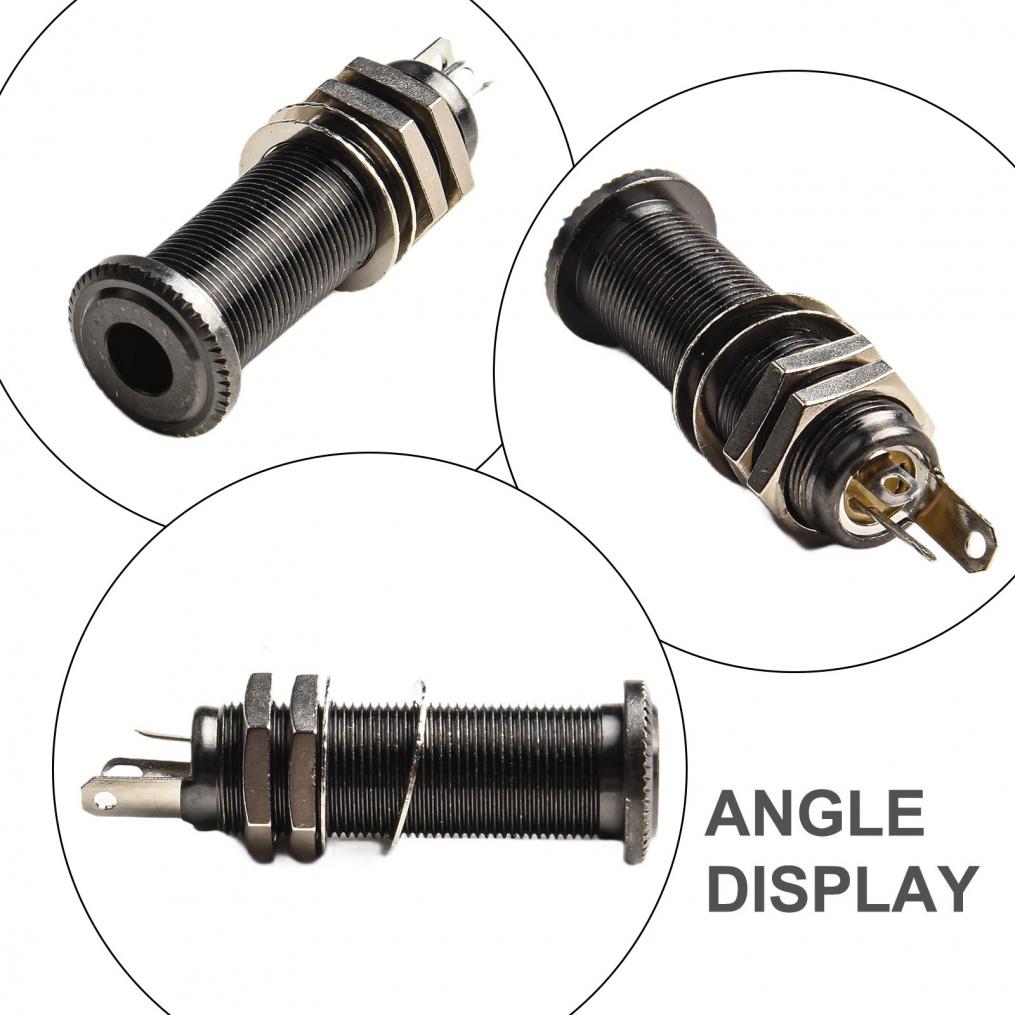 

Electric Guitar Bass 6.35mm Socket Stereo 1/4 Inch Output Jacks Plug Accessories серый