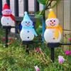 1pc LED Solar Lights, Outdoor Snowman Lights, Waterproof Garden Ground Plug Lights