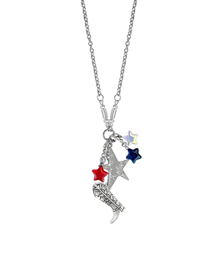 Vvv Western Star Boots Surgical Chain Necklace
