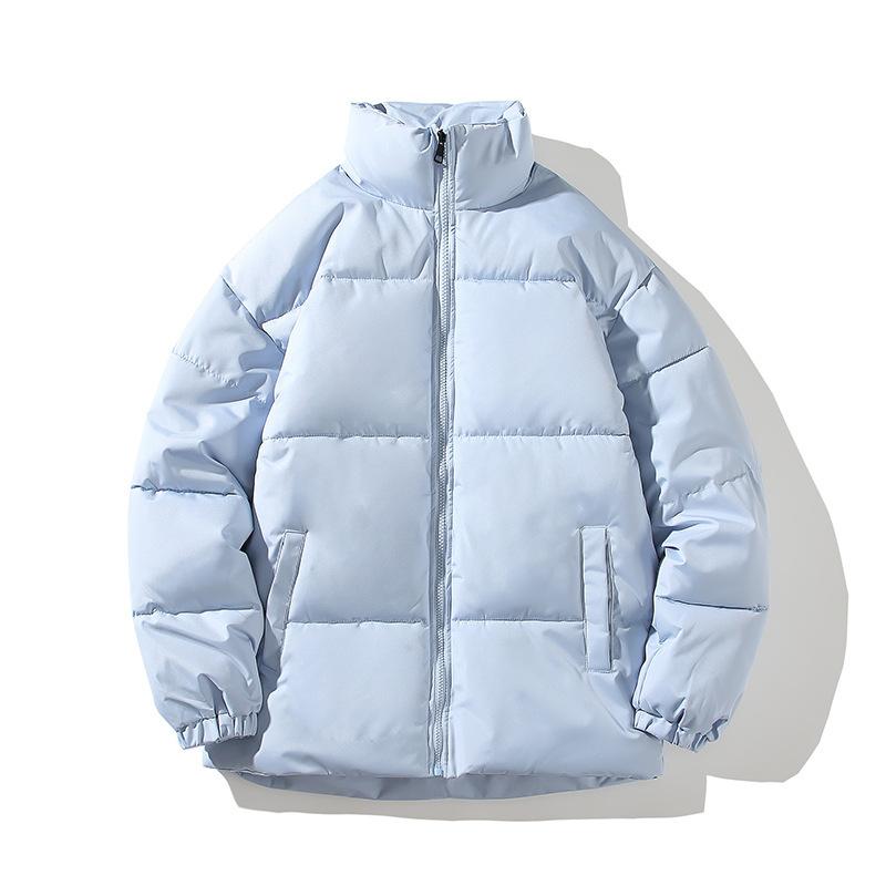 

Зимняя легкая мужская и женская одежда с хлопковой подкладкой, утепленная, с воротником-стойкой, повседневная одежда для хлеба, куртка с хлопковой подкладкой для мужчин XXXXL синий